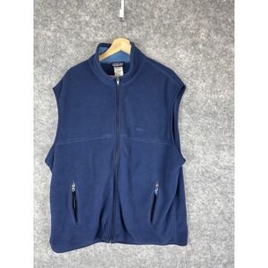 Patagonia Synchilla Vest Mens 2XL Blue Full Zip Outdoors Fleece Pockets Vintage